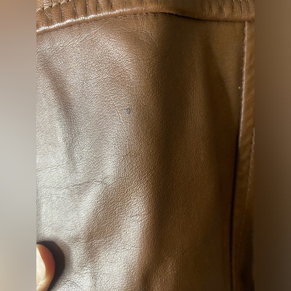 Vintage Sears The Leather Shop leather coat with faux fur lining - Picture 6 of 15